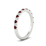 Load image into Gallery viewer, half-carat-round-ruby-delicate-band-in-white-gold-FD8370GRUDRANGLE2-0.50CT-NL-WG.jpg