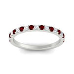 Load image into Gallery viewer, half-carat-round-ruby-delicate-band-in-white-gold-FD8370GRUDRANGLE5-0.50CT-NL-WG.jpg