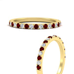 Load image into Gallery viewer, half-carat-round-ruby-delicate-band-in-yellow-gold-FD8370GRUDRANGLE3-0.50CT-NL-YG.jpg