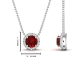Load image into Gallery viewer, half-carat-round-ruby-halo-necklace-in-FD-PD10984GRUDR-0.50CT-NL-WG-GS
