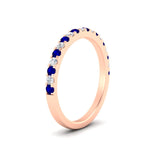 Load image into Gallery viewer, half-carat-round-sapphire-delicate-band-in-rose-gold-FD8370GSABLANGLE2-0.50CT-NL-RG.jpg