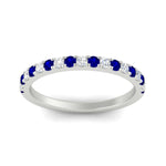 Load image into Gallery viewer, half-carat-round-sapphire-delicate-band-in-white-gold-FD8370GSABLANGLE5-0.50CT-NL-WG.jpg