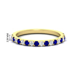 Load image into Gallery viewer, half-carat-round-sapphire-delicate-band-in-yellow-gold-FD8370GSABL-0.50CT-NL-YG-HW.jpg