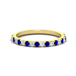 Load image into Gallery viewer, half-carat-round-sapphire-delicate-band-in-yellow-gold-FD8370GSABL-0.50CT-NL-YG.jpg