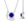 Load image into Gallery viewer, half-carat-round-sapphire-halo-necklace-in-FD-PD10984GSABL-0.50CT-NL-WG-GS