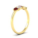 Load image into Gallery viewer, half-carat-ruby-teardrop-5-stone-wedding-band-in-yellow-gold-fdwb8008pegrudrangle2-0.50ct-nl-yg.jpg