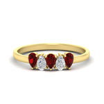 Load image into Gallery viewer, half-carat-ruby-teardrop-5-stone-wedding-band-in-yellow-gold-fdwb8008pegrudrsleep-0.50ct-nl-yg.jpg