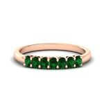 Load image into Gallery viewer, half-carat-seven-stone-oval-emerald-anniversary-ring-in-rose-gold-FD8008OVBGEMGR-0.50CT-NL-RG.jpg