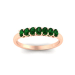 Load image into Gallery viewer, half-carat-seven-stone-oval-emerald-anniversary-ring-in-rose-gold-FD8008OVBGEMGRANGLE5-0.50CT-NL-RG.jpg