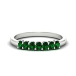Load image into Gallery viewer, half-carat-seven-stone-oval-emerald-anniversary-ring-in-white-gold-FD8008OVBGEMGR-0.50CT-NL-WG.jpg