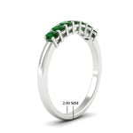 Load image into Gallery viewer, half-carat-seven-stone-oval-emerald-anniversary-ring-in-white-gold-FD8008OVBGEMGRANGLE2-0.50CT-NL-WG-HW.jpg