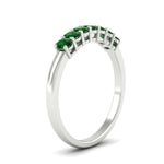 Load image into Gallery viewer, half-carat-seven-stone-oval-emerald-anniversary-ring-in-white-gold-FD8008OVBGEMGRANGLE2-0.50CT-NL-WG.jpg