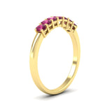 Load image into Gallery viewer, half-carat-seven-stone-oval-pink-sapphire-anniversary-ring-in-yellow-gold-FD8008OVBGSADRPIANGLE2-0.50CT-NL-YG.jpg