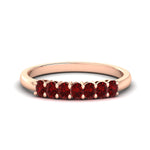 Load image into Gallery viewer, half-carat-seven-stone-oval-ruby-anniversary-ring-in-rose-gold-FD8008OVBGRUDR-0.50CT-NL-RG.jpg