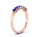 Load image into Gallery viewer, half-carat-seven-stone-oval-sapphire-anniversary-ring-in-rose-gold-FD8008OVBGSABLANGLE2-0.50CT-NL-RG.jpg