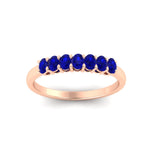 Load image into Gallery viewer, half-carat-seven-stone-oval-sapphire-anniversary-ring-in-rose-gold-FD8008OVBGSABLANGLE5-0.50CT-NL-RG.jpg