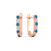 Load image into Gallery viewer, half-carat-small-hoop-blue-topaz-earrings-in-rose-gold-FD-EAR9779GICBLTOANGLE3-NL-RG