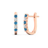 Load image into Gallery viewer, half-carat-small-hoop-blue-topaz-earrings-in-rose-gold-FD-EAR9779GICBLTOANGLE3-NL-RG