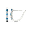 Load image into Gallery viewer, half-carat-small-hoop-blue-topaz-earrings-in-white-gold-FD-EAR9779GICBLTOANGLE3-NL-WG