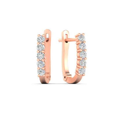 Half Carat Small Hoop Earrings