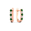 Load image into Gallery viewer, half-carat-small-hoop-emerald-earrings-in-rose-gold-FD-EAR9779GEMGRANGLE3-NL-RG