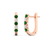 Load image into Gallery viewer, half-carat-small-hoop-emerald-earrings-in-rose-gold-FD-EAR9779GEMGRANGLE3-NL-RG