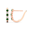 Load image into Gallery viewer, half-carat-small-hoop-emerald-earrings-in-rose-gold-FD-EAR9779GEMGRANGLE3-NL-RG