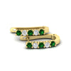 Load image into Gallery viewer, half-carat-small-hoop-emerald-earrings-in-yellow-gold-FD-EAR9779GEMGRANGLE3-NL-YG