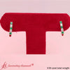 Load image into Gallery viewer, half-carat-small-hoop-emerald-earrings-in-yellow-gold-fdear9779-fancy