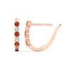 Load image into Gallery viewer, half-carat-small-hoop-orange-sapphire-earrings-in-rose-gold-FD-EAR9779GSAORANGLE3-NL-RG