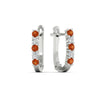 Load image into Gallery viewer, half-carat-small-hoop-orange-sapphire-earrings-in-white-gold-FD-EAR9779GSAORANGLE3-NL-WG