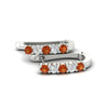 Load image into Gallery viewer, half-carat-small-hoop-orange-sapphire-earrings-in-white-gold-FD-EAR9779GSAORANGLE3-NL-WG