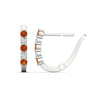 Load image into Gallery viewer, half-carat-small-hoop-orange-sapphire-earrings-in-white-gold-FD-EAR9779GSAORANGLE3-NL-WG