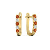 Load image into Gallery viewer, half-carat-small-hoop-orange-sapphire-earrings-in-yellow-gold-FD-EAR9779GSAORANGLE3-NL-YG