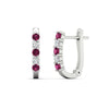 Load image into Gallery viewer, half-carat-small-hoop-pink-sapphire-earrings-in-white-gold-FD-EAR9779GSADRPIANGLE3-NL-WG