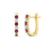 Load image into Gallery viewer, half-carat-small-hoop-pink-sapphire-earrings-in-yellow-gold-FD-EAR9779GSADRPIANGLE3-NL-YG