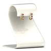 Load image into Gallery viewer, half-carat-small-hoop-pink-sapphire-earrings-in-yellow-gold-FD-EAR9779GSADRPIANGLE3-NL-YG