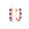 Load image into Gallery viewer, half-carat-small-hoop-purple-topaz-earrings-in-rose-gold-FD-EAR9779GVITOANGLE3-NL-RG