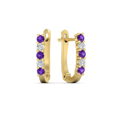 Half Carat Small Hoop Earrings