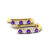 Load image into Gallery viewer, half-carat-small-hoop-purple-topaz-earrings-in-yellow-gold-FD-EAR9779GVITOANGLE3-NL-YG