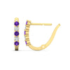 Load image into Gallery viewer, half-carat-small-hoop-purple-topaz-earrings-in-yellow-gold-FD-EAR9779GVITOANGLE3-NL-YG