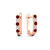 Load image into Gallery viewer, half-carat-small-hoop-ruby-earrings-in-rose-gold-FD-EAR9779GRUDRANGLE3-NL-RG