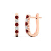 Load image into Gallery viewer, half-carat-small-hoop-ruby-earrings-in-rose-gold-FD-EAR9779GRUDRANGLE3-NL-RG