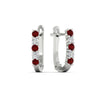 Load image into Gallery viewer, half-carat-small-hoop-ruby-earrings-in-white-gold-FD-EAR9779GRUDRANGLE3-NL-WG