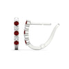 Load image into Gallery viewer, half-carat-small-hoop-ruby-earrings-in-white-gold-FD-EAR9779GRUDRANGLE3-NL-WG