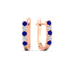 Load image into Gallery viewer, half-carat-small-hoop-sapphire-earrings-in-rose-gold-FD-EAR9779GSABLANGLE3-NL-RG