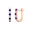 Load image into Gallery viewer, half-carat-small-hoop-sapphire-earrings-in-rose-gold-FD-EAR9779GSABLANGLE3-NL-RG