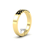 Load image into Gallery viewer, half-carat-two-row-round-black-diamond-wedding-band-in-yellow-gold-FD11382BGBLACKANGLE2-0.50CT-NL-YG-HW