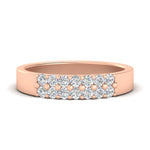 Load image into Gallery viewer, half-carat-two-row-round-diamond-wedding-band-in-rose-gold-FD11382B-0.50CT-NL-RG
