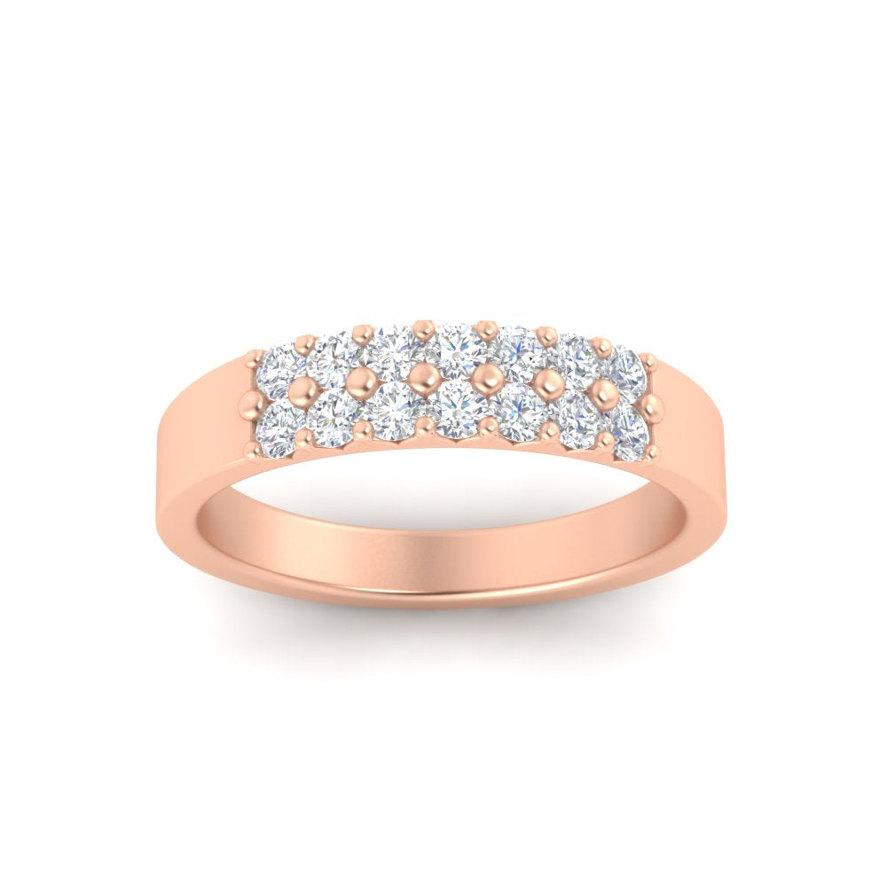 half-carat-two-row-round-diamond-wedding-band-in-rose-gold-FD11382BANGLE5-0.50CT-NL-RG